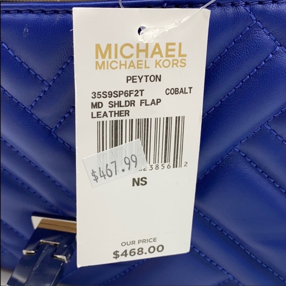 MICHAEL KORS PEYTON MEDIUM SHOULDER FLAP COBALT - Picture 12 of 16